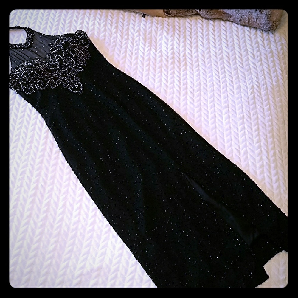 Ted Lapidus Paris silk beaded gown